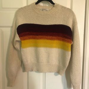knit crop sweater top